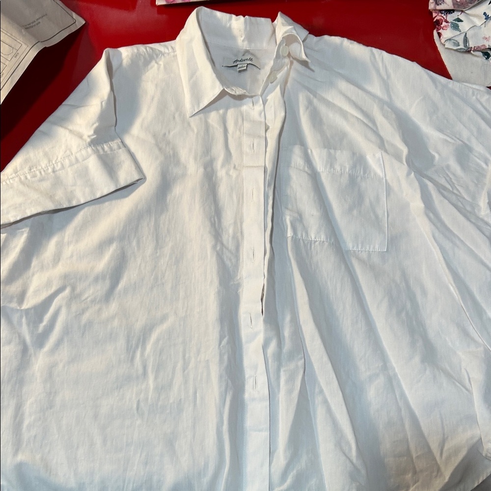 Madewell White Casual Button Down Shirt - Picture 2 of 5